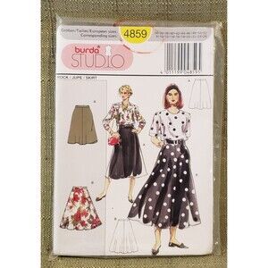 Burda Studio 4859 Unopened Canadian Sewing Pattern, Women's Flared Skirt